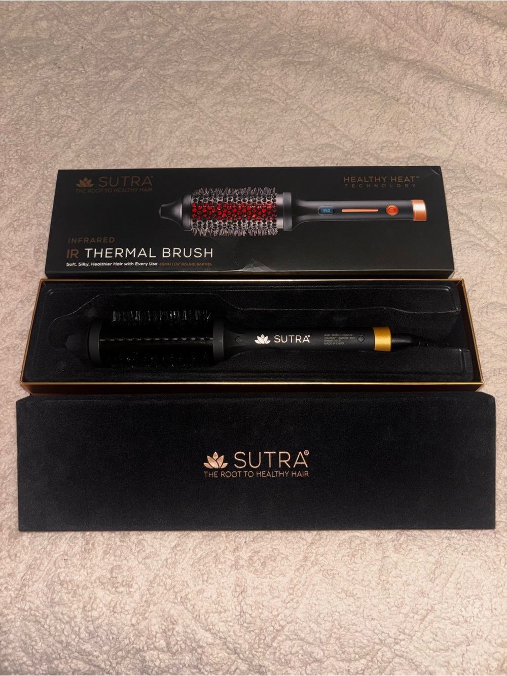 SUTRA Infrared IR Thermal Round Brush - Black & Gold